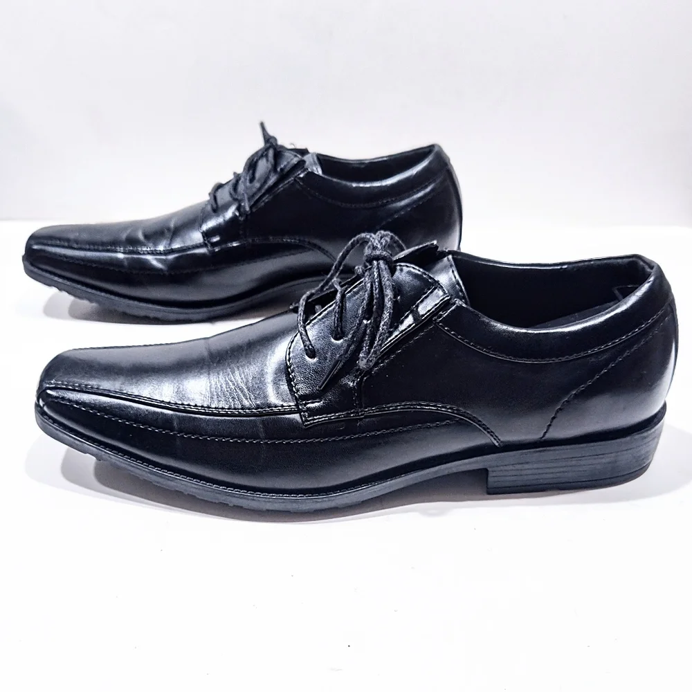 Reaction Kenneth Cole Ultra Slick Mens Size 11.5 M Black Man-made Dress Lace-Up - Picture 4 of 12